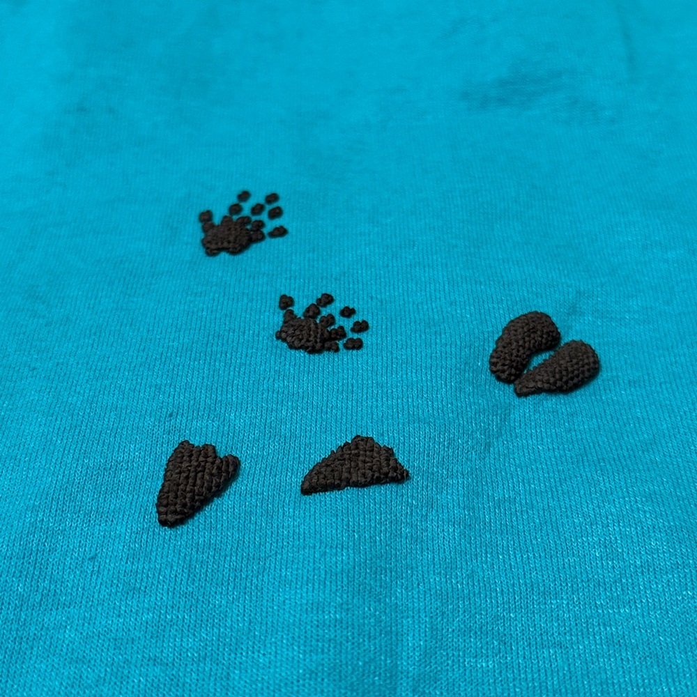 Vintage Teal 90s Australia Wildlife Animals at the Beach Retro Puff Print Tee - Picture 9 of 11
